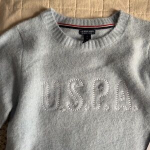 U.S. Polo Assn. Women's Soft Blue Crew Neck Sweater